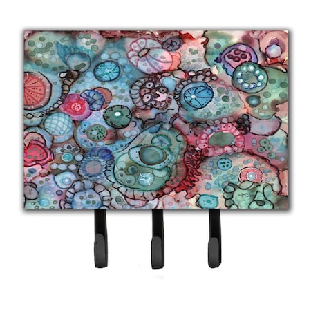 Carolines Treasures Abstract in Reds & Blues Leash or Key Holder 8982TH68